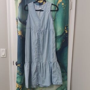 New Directions Sky Blue Sleeveless Dress